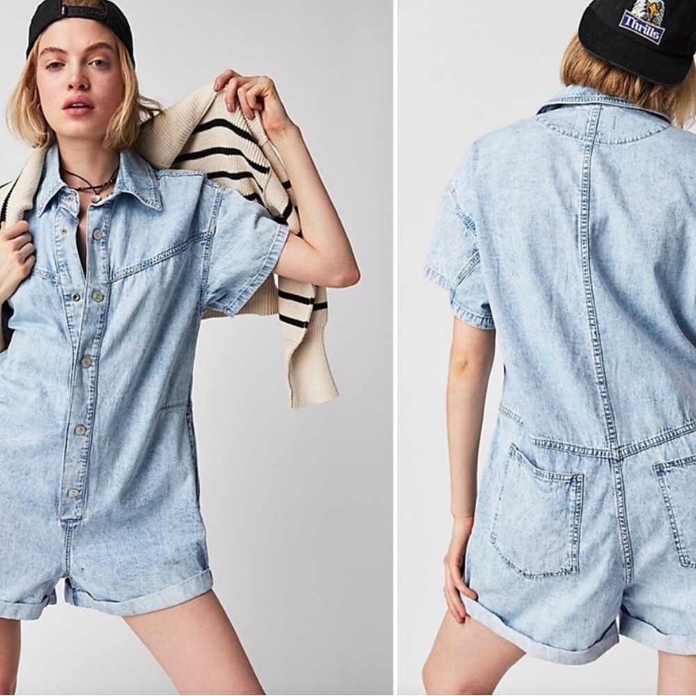 We The Free Denim Jumpsuit